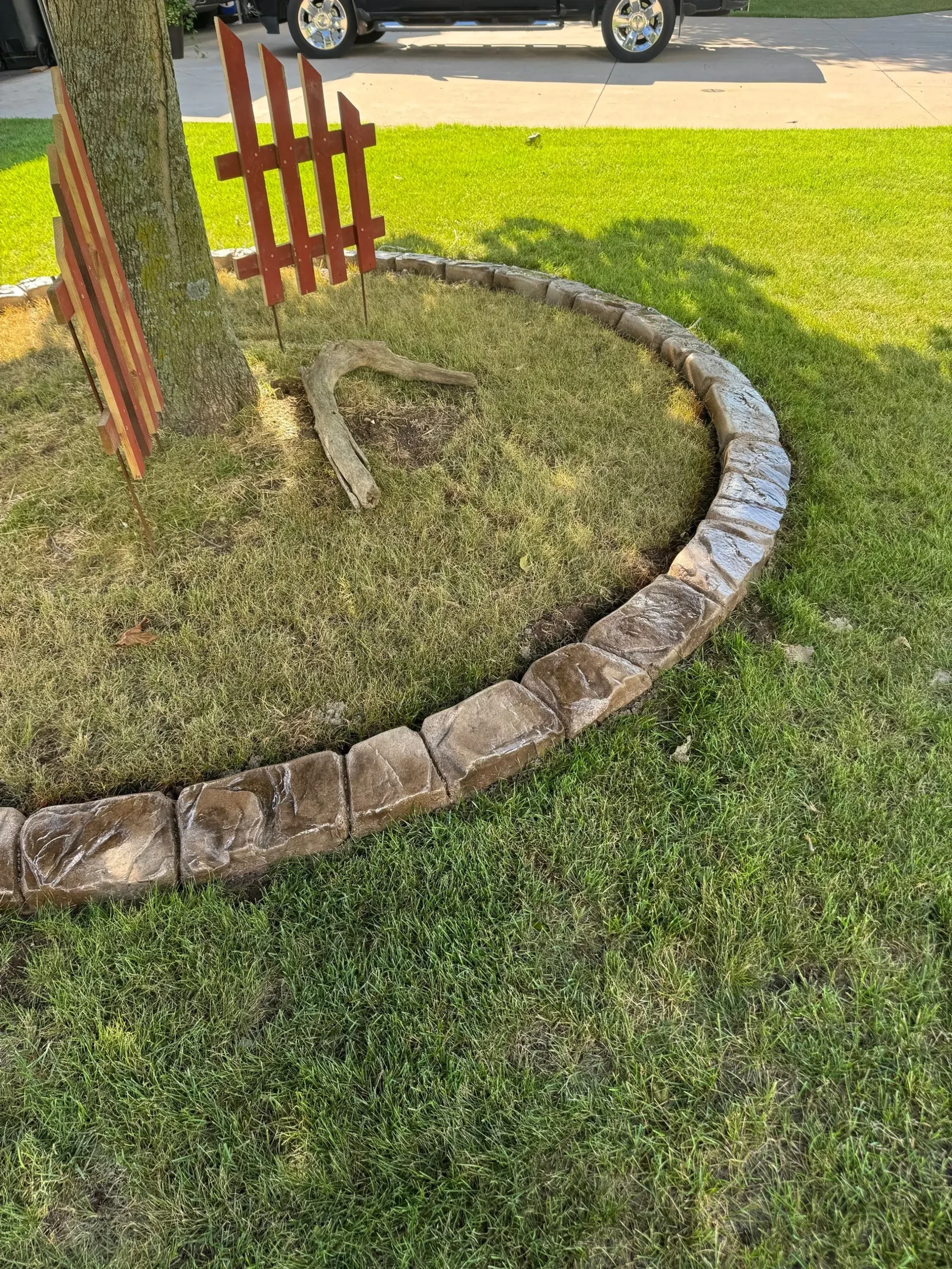 Professional straight curbing installation